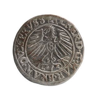 groschen, Albrecht Hohenzollern (Prince of Prussia; 1490–1568) - iconography: eagles, Hohenzollern