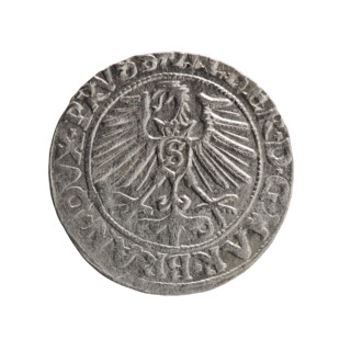 groschen, Albrecht Hohenzollern (Prince of Prussia; 1490–1568) - iconography: eagles, Hohenzollern