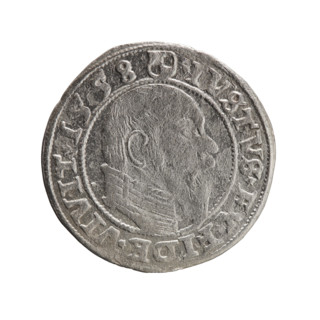 groschen, Albrecht Hohenzollern (Prince of Prussia; 1490–1568) — Obverse: Prussian eagle, on its