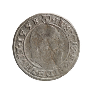 groschen, Albrecht Hohenzollern (Prince of Prussia; 1490–1568) — obverse: Prussian eagle with