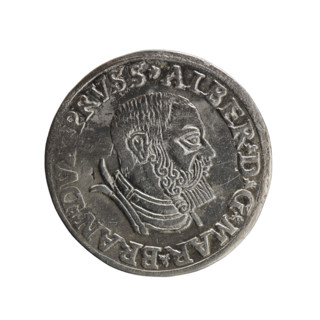 trojak, Decius, Jost Ludwik (fl. 1528-1535), male busts in armour, stars, Albrecht Hohenzollern