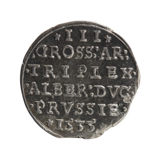 trojak, Decius, Jost Ludwik (fl. 1528-1535); Albrecht Hohenzollern (Prince of Prussia; 1490–1568) —