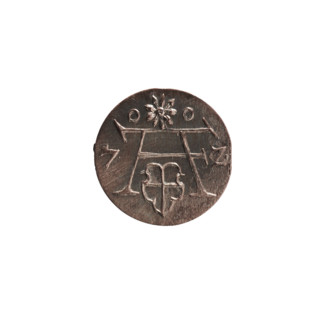 Denarius, Albert Frederick Hohenzollern (1553–1619; Duke of Prussia 1568–1578). Obverse: Monogram