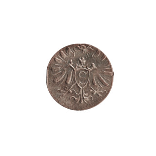 Denarius, Albert Frederick Hohenzollern (1553–1619; Duke of Prussia 1568–1578). Obverse: monogram