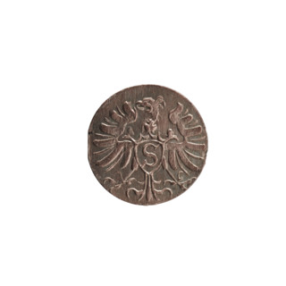 Denarius; obverse: monogram composed of the letters AF, beneath which the Hohenzollern coat of arms