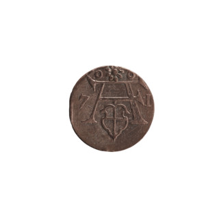 Denarius of Albert Frederick of Hohenzollern (1553–1619; Duke of Prussia 1568–1578). Obverse: