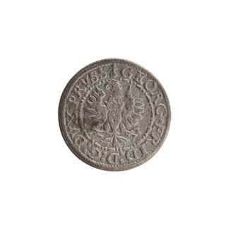 Obverse: In a border composed of dots and dashes a Prussian eagle, on its chest a crowned letter S.