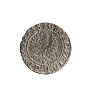Obverse: In a border composed of dots and dashes a Prussian eagle, on its chest a crowned letter S.