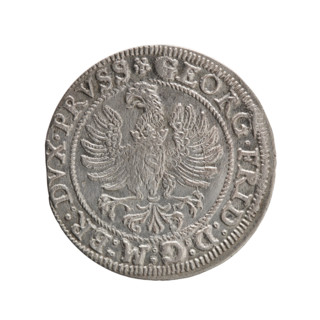 Grosz; Gulden; Pawel (publisher). Obverse: Prussian eagle with crowned letter S on the chest,