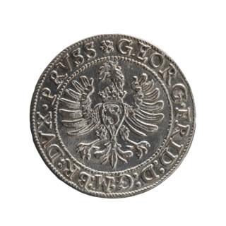 Anger, Krzysztof (Christoph), publisher. Obverse: Prussian eagle with the crowned letter S on the