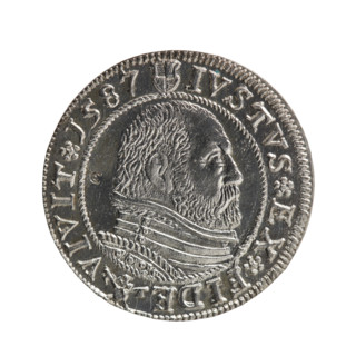Obverse: Prussian eagle with crowned letter S on the chest; in the rim, between the borders, an