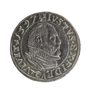 Obverse: Prussian eagle with the crowned letter S on the chest; in the rim between the borders an
