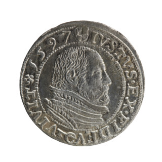 Obverse: Prussian eagle with a crowned letter S on the chest; in the rim between the borders an
