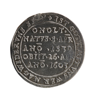 1/8 thaler - commemorative coin on the occasion of the death of Paul Dietherr; rosettes; male busts
