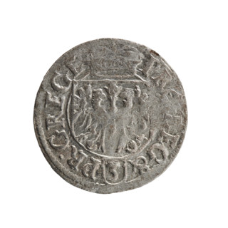 One-and-a-half, Pfahler, Ernest; orb of rule (iconographic), cross (iconographic), coats of arms;