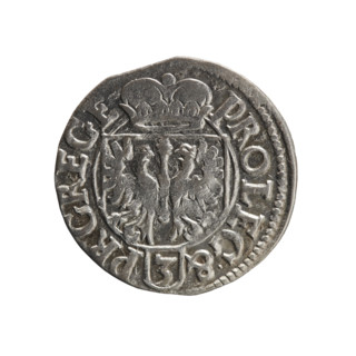 One and a half; Pfahler, Ernest; cross (iconographic); orb of rule (iconographic); coats of arms;