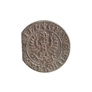 szelag; obverse: Prussian eagle with crowned letter S on its chest; rim inscription beginning with
