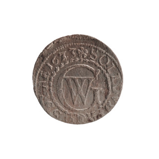 Szelag (coin), Ernest Pfahler. Obverse: Prussian eagle with crowned letter S on its chest; rim
