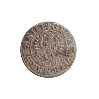 szelag by Ernest Pfahler. Obverse: Prussian eagle with crowned letter S on its chest; rim
