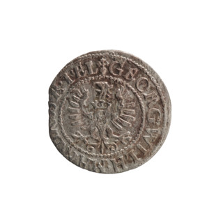 szelag; Obv.: Prussian eagle, on its chest a crowned letter S; rim inscription beginning with a