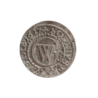 szelag by Ernest Pfahler; coin (Ducal Prussia, Königsberg), 1627. Obverse: Prussian eagle with