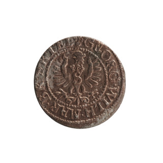 szelag, Ernest Pfahler; obverse: Prussian eagle with crowned letter S on its chest; rim inscription