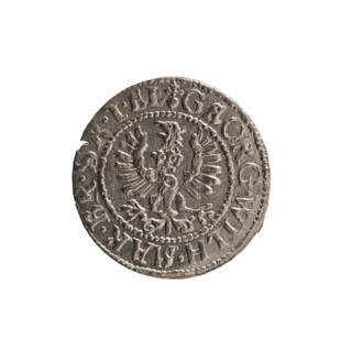 szelag; maker: Ernest Pfahler; coin (szelag), Ducal Prussia (1525–1701), Königsberg, 1627; obverse: