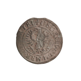 szelag, Pfahler, Ernest; Obv. Prussian eagle, on its chest the crowned letter S; in the rim between