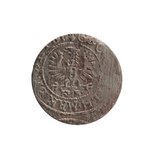 szelag, Pfahler, Ernest; Obv.: Prussian eagle with crowned letter S on its chest; rim inscription