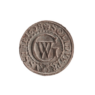 szelag; maker: Ernest Pfahler; obverse: Prussian eagle with crowned letter S on its chest; rim