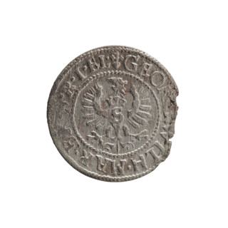 szelag; Ernest Pfahler; obverse: Prussian eagle with crowned letter S on its chest; rim inscription