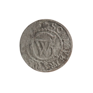 szelag; maker: Ernest Pfahler; obverse: Prussian eagle, on its chest a crowned letter S; rim