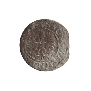 szelag; maker: Pfahler, Ernest; obverse: Prussian eagle with a crowned letter S on its chest; rim