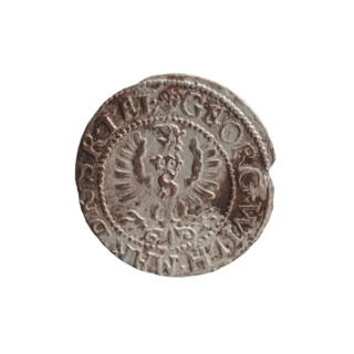 szelag by Ernest Pfahler; coin (Ducal Prussia, Königsberg), 1627. Obverse: Prussian eagle with