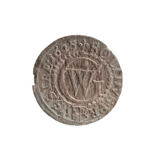 szelag by Ernest Pfahler; coin (Ducal Prussia, Königsberg, 1625). Obverse: Prussian eagle with a