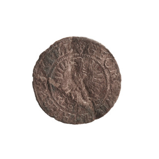 szelag; obverse: Prussian eagle with crowned letter S on its chest; rim inscription beginning with