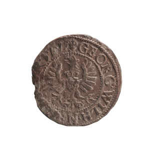 szelag; maker: Pfahler, Ernest. Obverse: Prussian eagle; on its chest a crowned letter S; in the