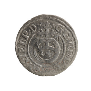 one and a half; cross (iconographic); George William Hohenzollern (Elector of Brandenburg; Duke of