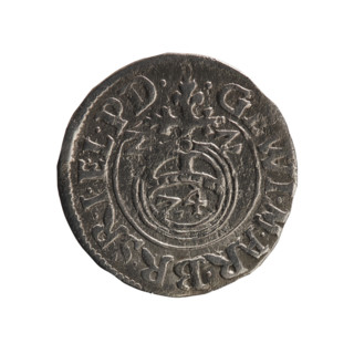 one and a half; maker: Pfahler, Ernest. coin (Ducal Prussia, Königsberg, 1622). denomination: one