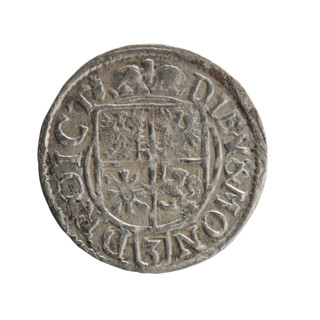one and a half; Pfahler, Ernest; cross (iconographic); orb of rule (iconographic); George William