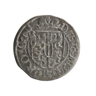 one and a half; maker: Ernest Pfahler. Coin (Königsberg, Ducal Prussia, 1622). Obverse: Royal orb