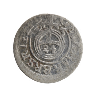 One and a half, Pfahler, Ernest, cross (iconographic), orb of rule (iconographic), George William