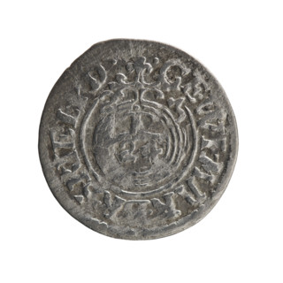 one and a half, Pfahler, Ernest, cross (iconographic), orb of rule (iconographic), George William