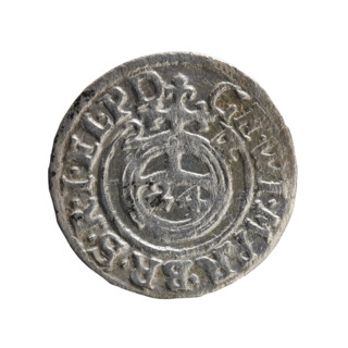 one and a half; cross (iconographic); George William Hohenzollern (Elector of Brandenburg; Duke of