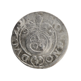 One-and-a-half (3/4) coin. Maker: Ernest Pfahler. Department of Coins of Lands Associated with