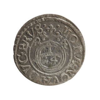 One-and-a-half. Maker: Ernest Pfahler. Department of Coins of Lands Associated with Poland. George