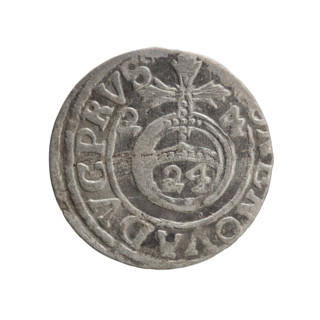 One-and-a-half; maker: Pfahler, Ernest. Obverse: Under the ducal mitre, a five-field heraldic