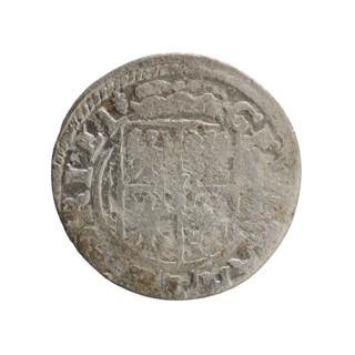 One-and-a-half; Ernest Pfahler. Obverse: Under the ducal mitre, a five-field heraldic shield; below