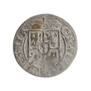 Orb of rule (iconographic); cross (iconographic); coats of arms. Obverse: Under the ducal mitre a