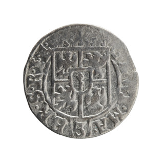 One-and-a-half; Pfahler, Ernest. Obverse: under the ducal mitre a five-field coat of arms, below in